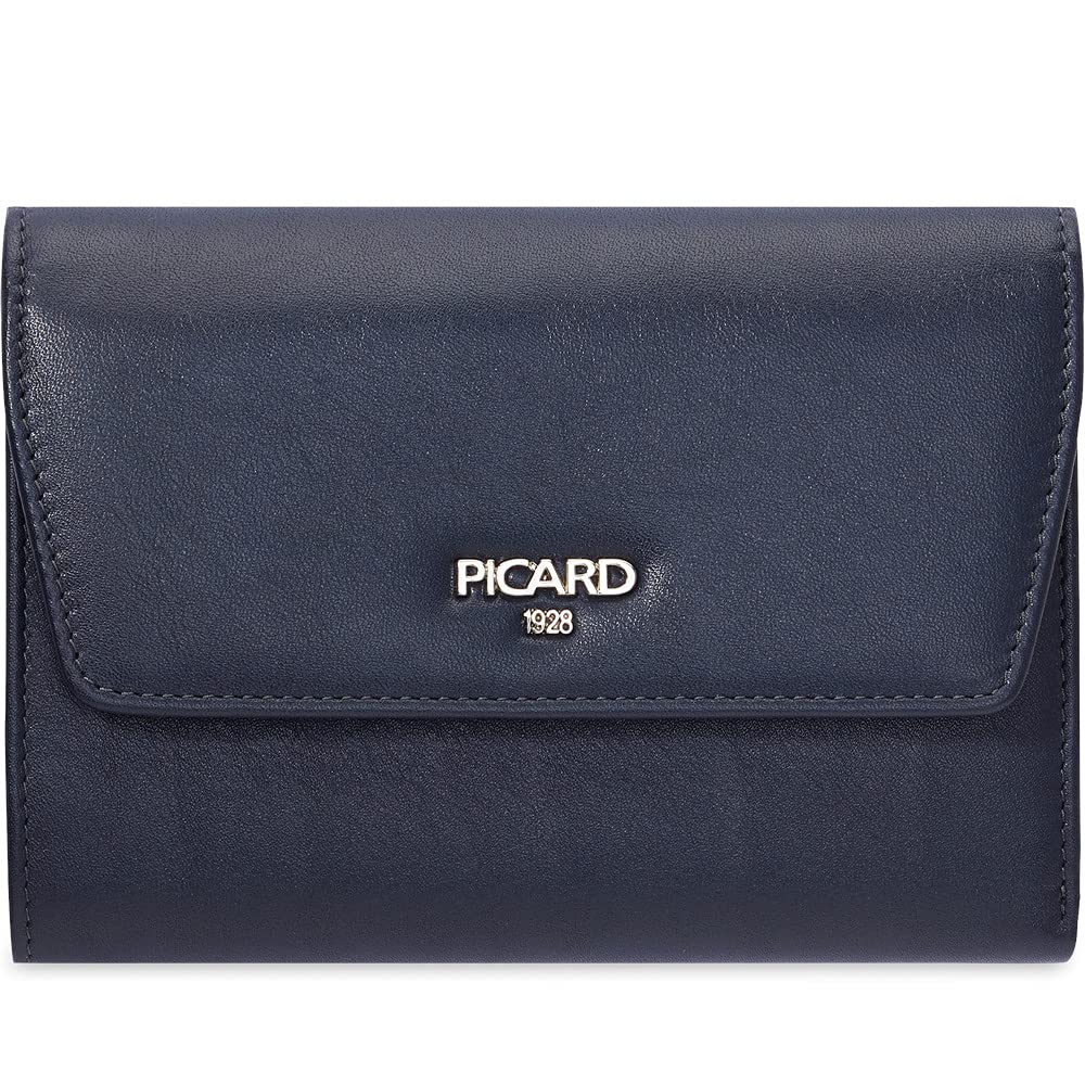 Picard Bingo Portafoglio pelle di vacchetta finemente grana ozean - 8127342023-OZEAN – WARDOW