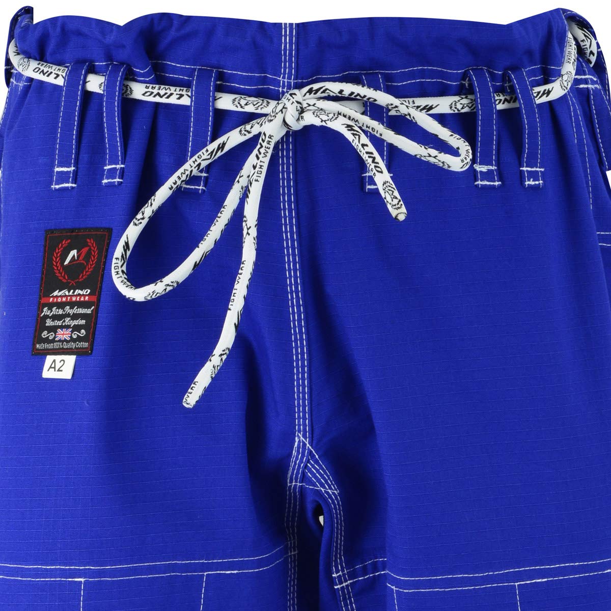 Malino Traje Jiu Jitsu Gi Brasileño Azul 550Gsm 100% Algodón Perla Tejido Talla A2