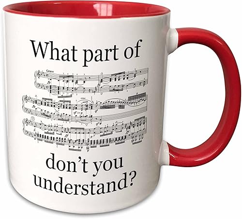 Miniatura 13 de 3dRose Taza de café, tamaño – 11 oz – Citas divertidas de la música del músico – divertido regalo de taza de café