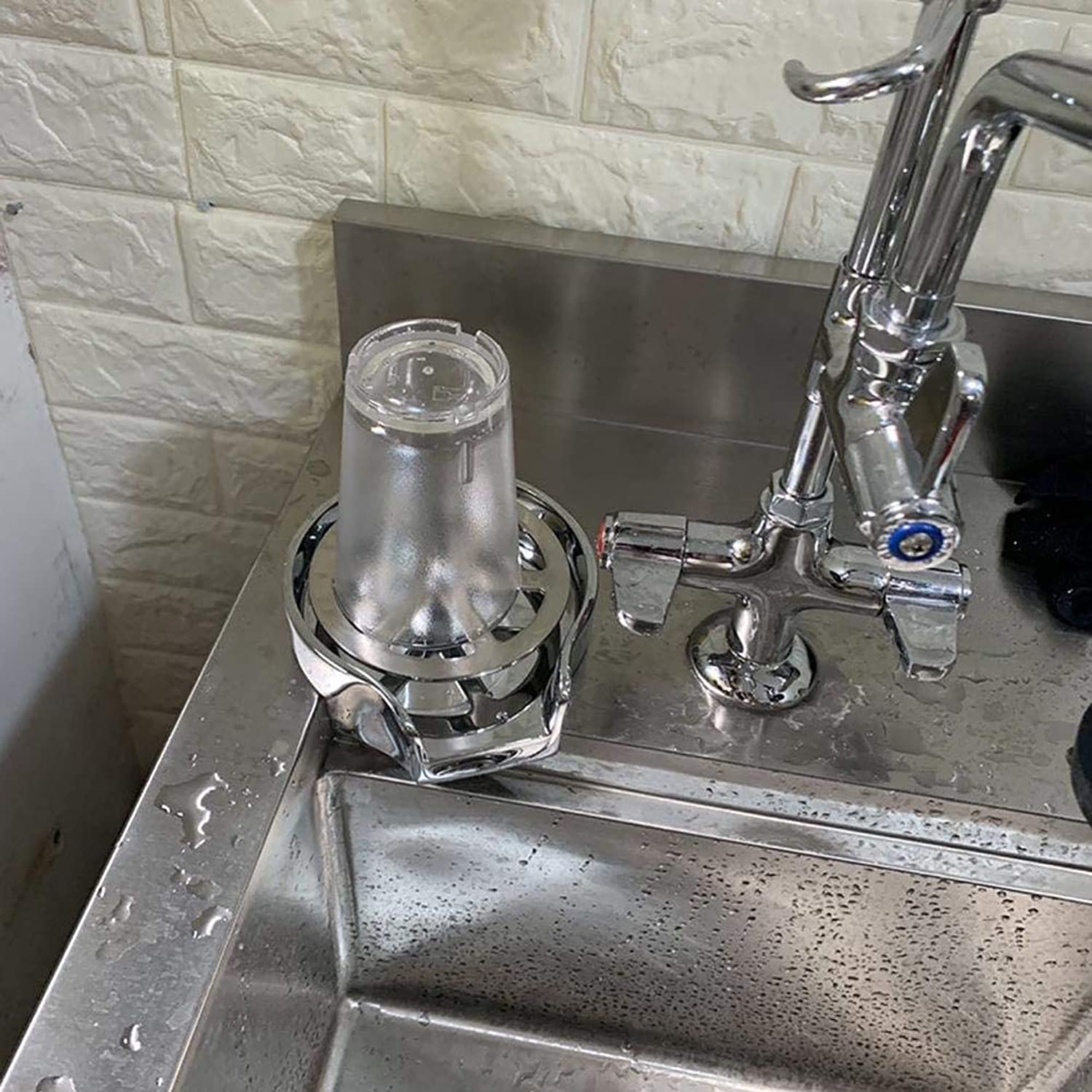 Enjuagador automático de Vasos, Limpiador Profesional de Arandelas de Vasos de Acero Inoxidable 304, enjuagador de Cualquier Vaso con un Calibre de Menos de 4,5 Pulgadas, Adecuado para el hogar, Bar