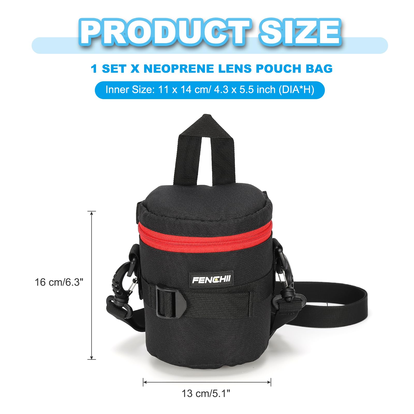 PATIKIL Lens Pouch Case, 4.3