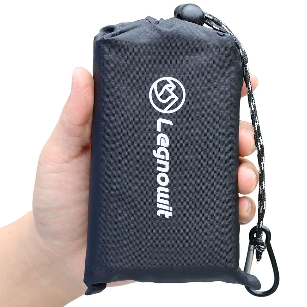 Legnowit Outdoor Pocket Blanket, 55"x79" Waterproof Foldable Compact Small Pincic Blanket, Ultralight Tarp for Camping, Festival, Beach, Hiking,