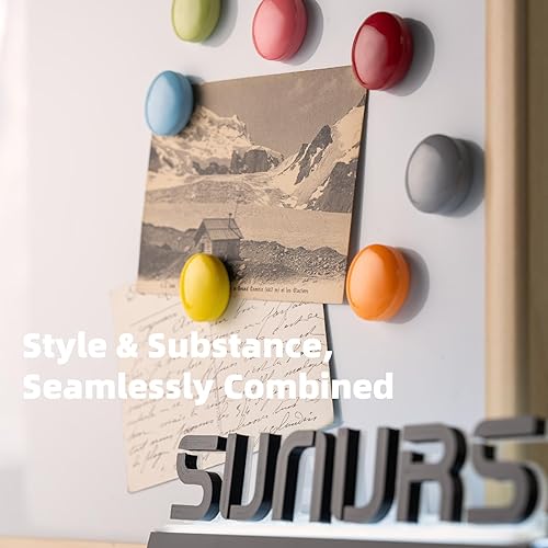 Miniatura 6 de Imanes de refrigerador de 169 piezas, bonitos y coloridos  Imanes de refrigerador con acabado brillante y mate para pizarra blanca, casillero,