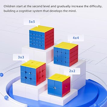 Moyu Meilong 4M Magnetic Speed Cube Robot-Shape Display Box, Adjustable Elasticity 4x4 Magnetic Cube with Stickerless Shape Moves Quickly and Smoothly