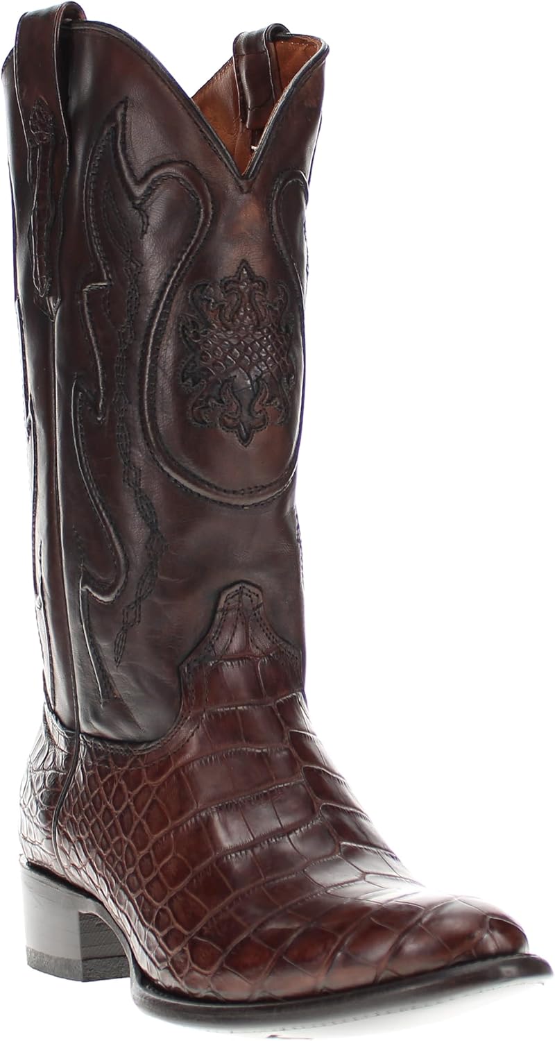 Vaccari Men's Travis Genuine American Alligator Belly Leather