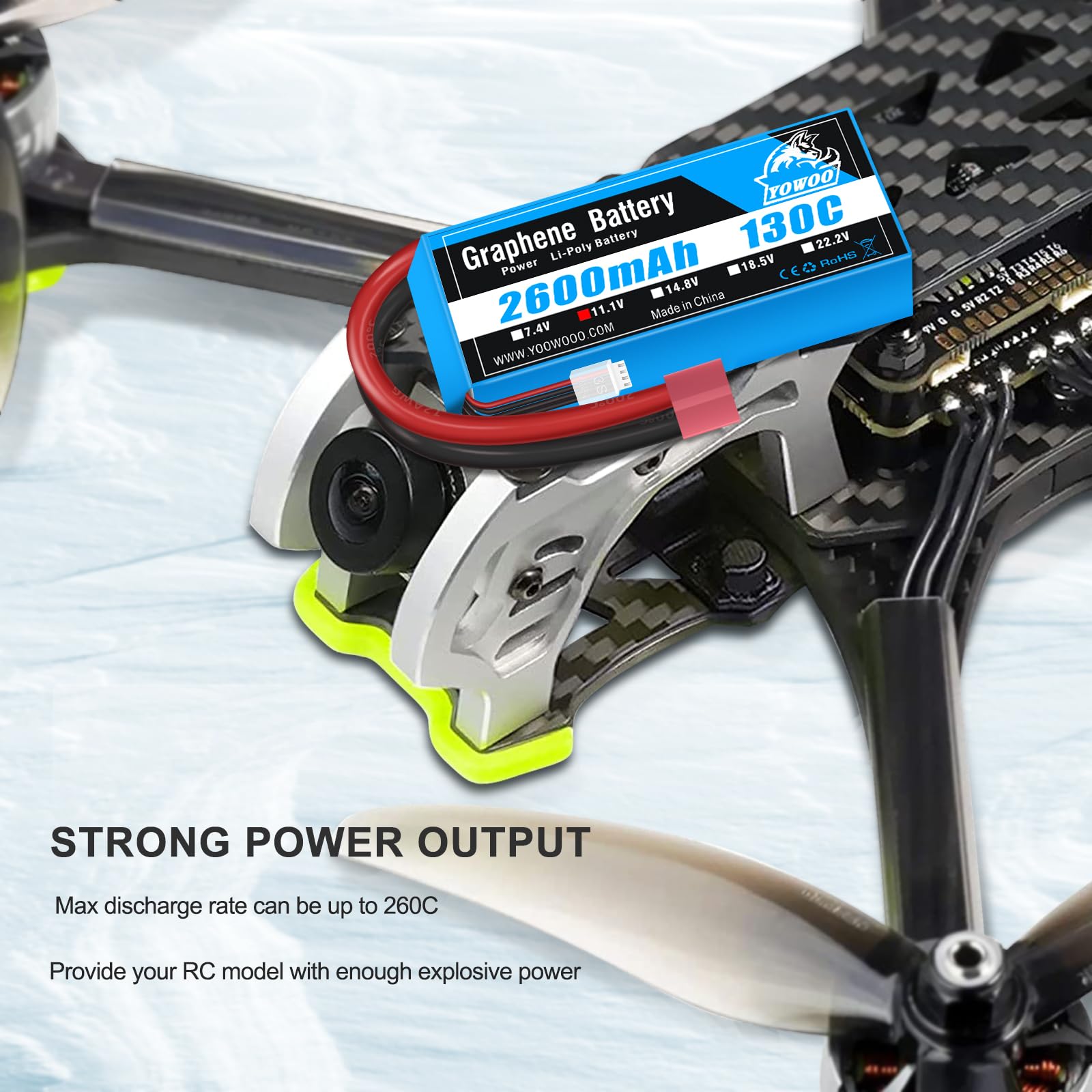 Batteria Lipo 2S 5200 mAh 7.4 V RC batteria 50C custodia rigida con spina Trx compatibile con Arrma 1/8 1/10 veicoli RC auto camion Buggy Truggy Aereo Drone (2 confezioni