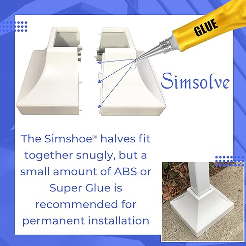 Miniatura 8 de Simshoe Cubierta para base de poste de cubierta  Base de zapatos duradera a presión que transforma instantáneamente las patas de la mano y la