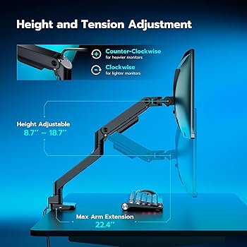 Amazon.com: ARES WING Ultrawide Monitor Arm with USB A/C