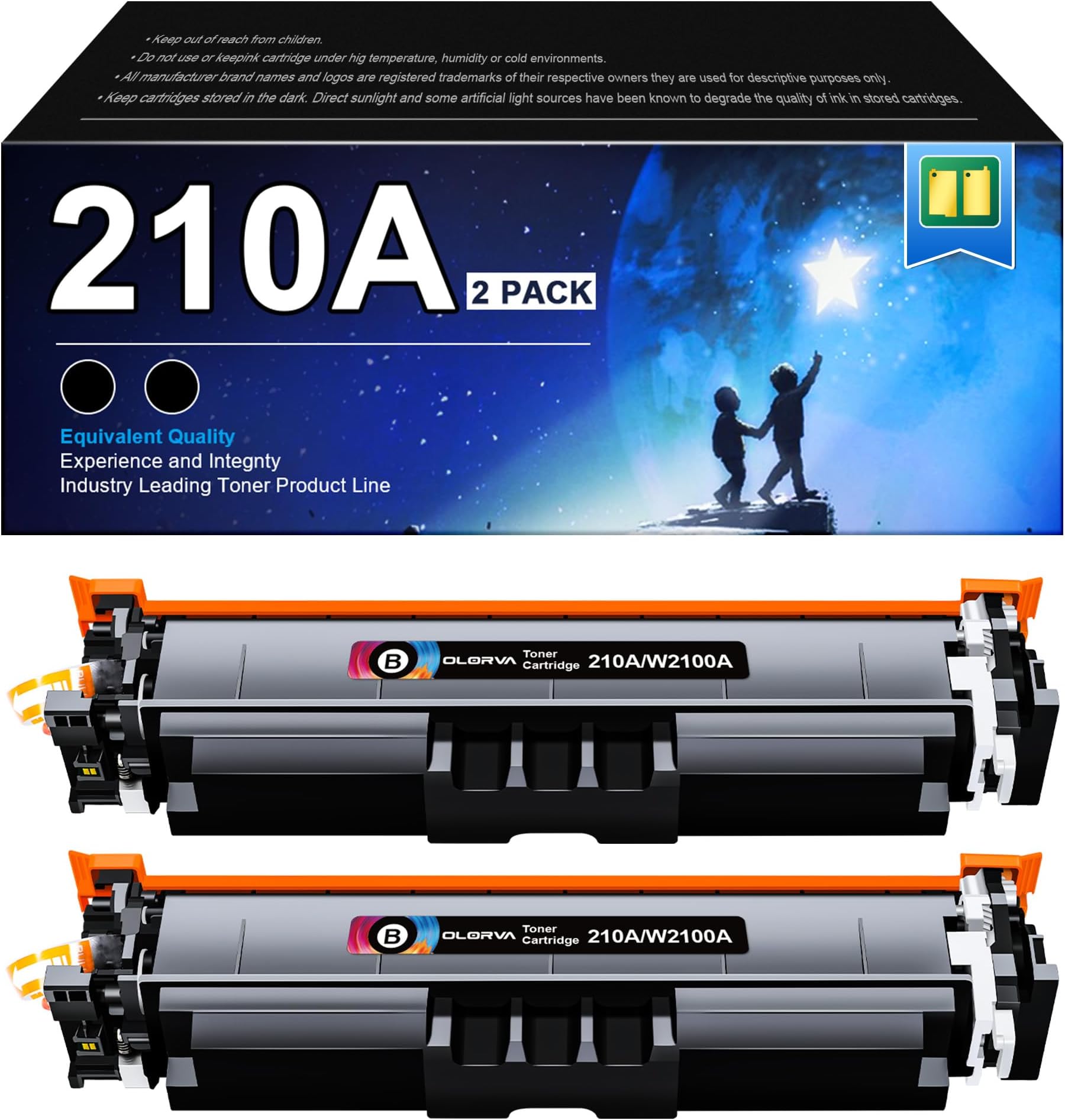 210A 210X Black 4301fdw Toner: 2 Pack Replacement for HP 210A Toner Cartridges, Works for HP Color Laserjet Pro MFP 4301fdw Wireless Printer, Pro 4301fdn 4201dw 4201dn, MFP 4301 4201 Series | W2100A