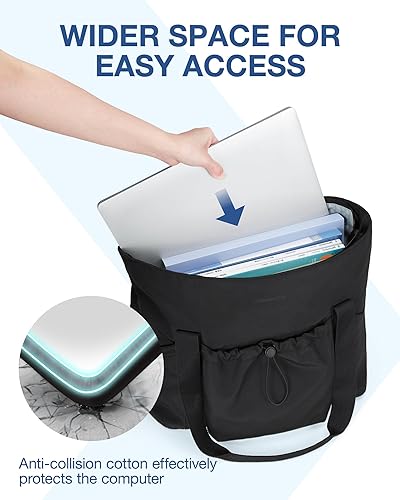 Miniatura 4 de BAGSMART Women Foldable Tote Bag, Large Tote Bag for School Shoulder Bag Handbag for Travel, Work, Beach, Gym, Shop