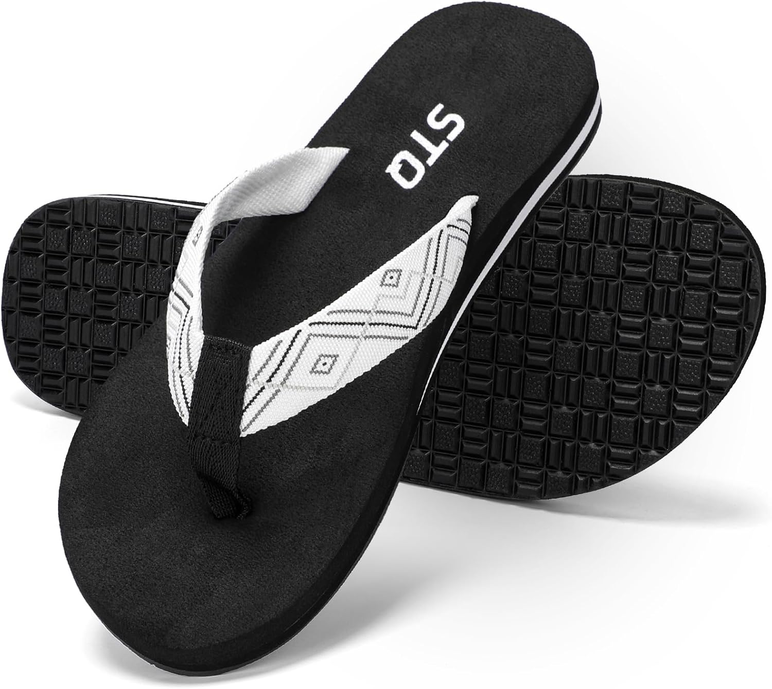 STQ Womens Quick Dry Flip Flops丨Arch Support Thong Sandals