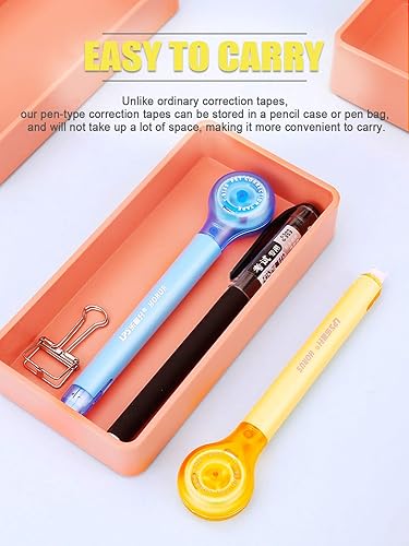 Miniatura 6 de 5 bolígrafos de cinta de corrección, blanco, 1/5" x 236", protección contra empujar y tirar