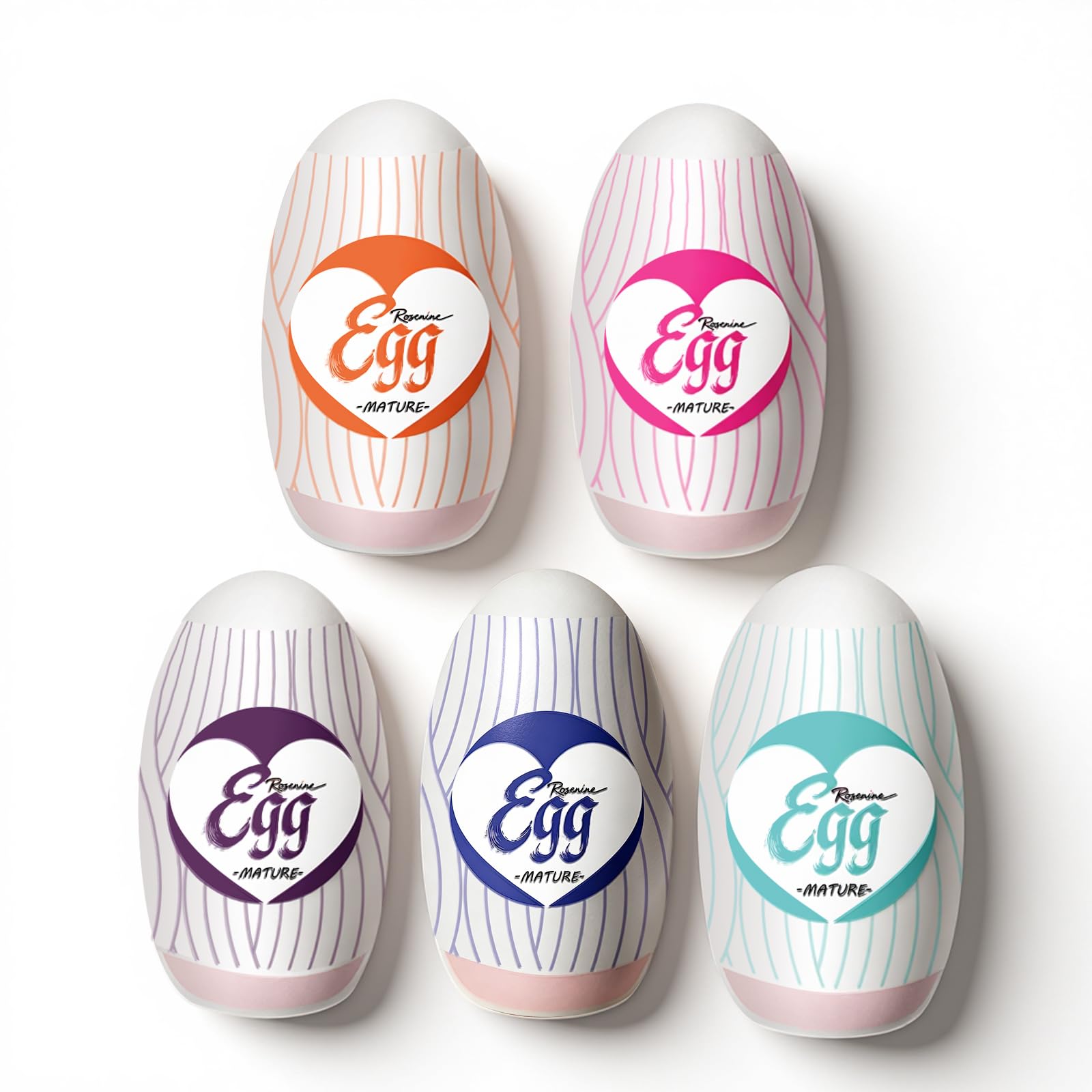 【Five-Pack】 Pocket Pussy Eggs Male Masturbators for Penis Training, Textured Stroker Stretchable Stimulator Sleeve with Strong Suction, Realistic Portable 3D Anal Sex Toys for Men