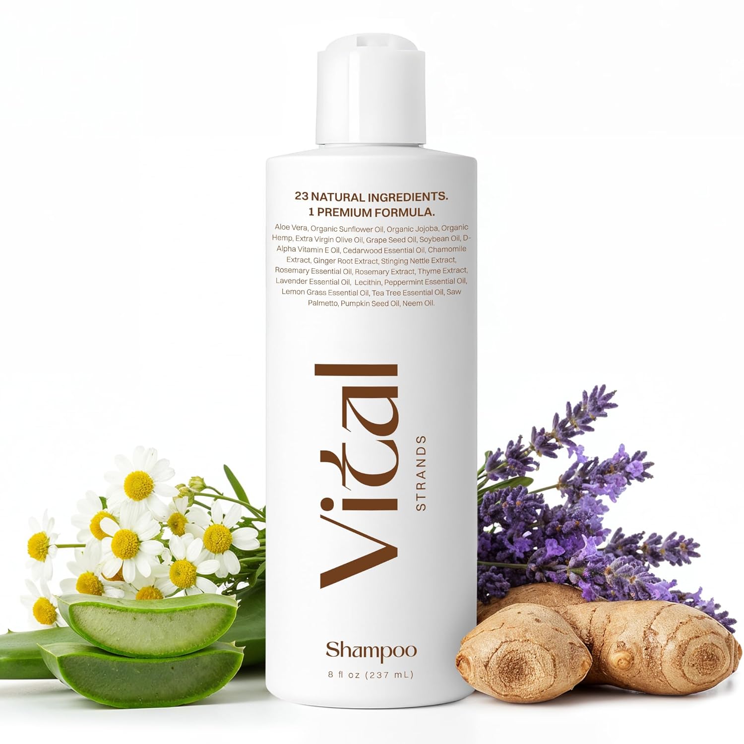 Hair Growth Shampoo for Thinning Hair for Women – Rosemary, Nettle & Saw Palmetto, 23 Natural Ingredients, Sulfate Free Scalp Detox, Anti Breakage Conditioner - 8 fl oz