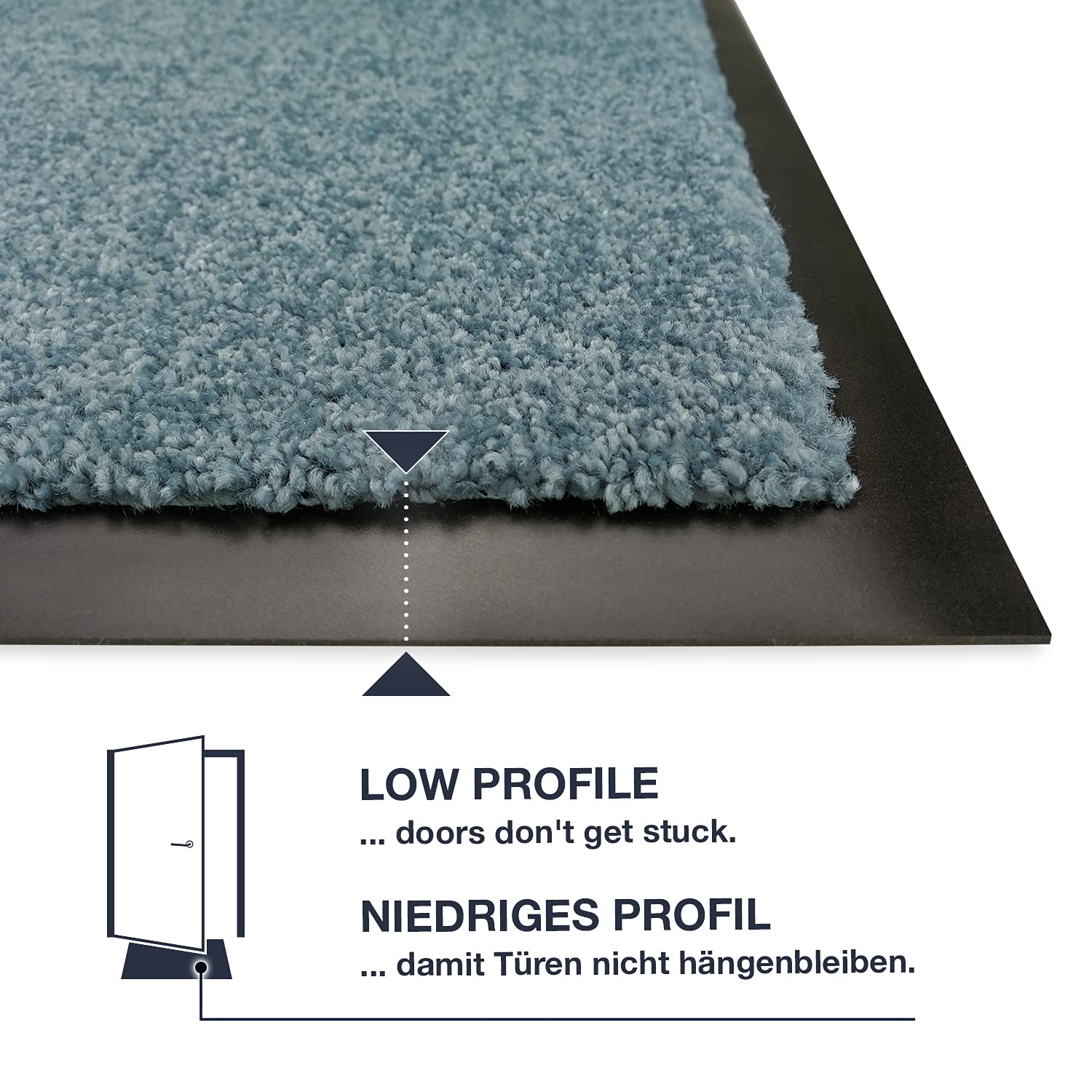 Zerbino Design IDoor WohnDirect, Scritta Divertente 'Scorri Per Sbloccare', 50x70 Cm, Interno/Esterno