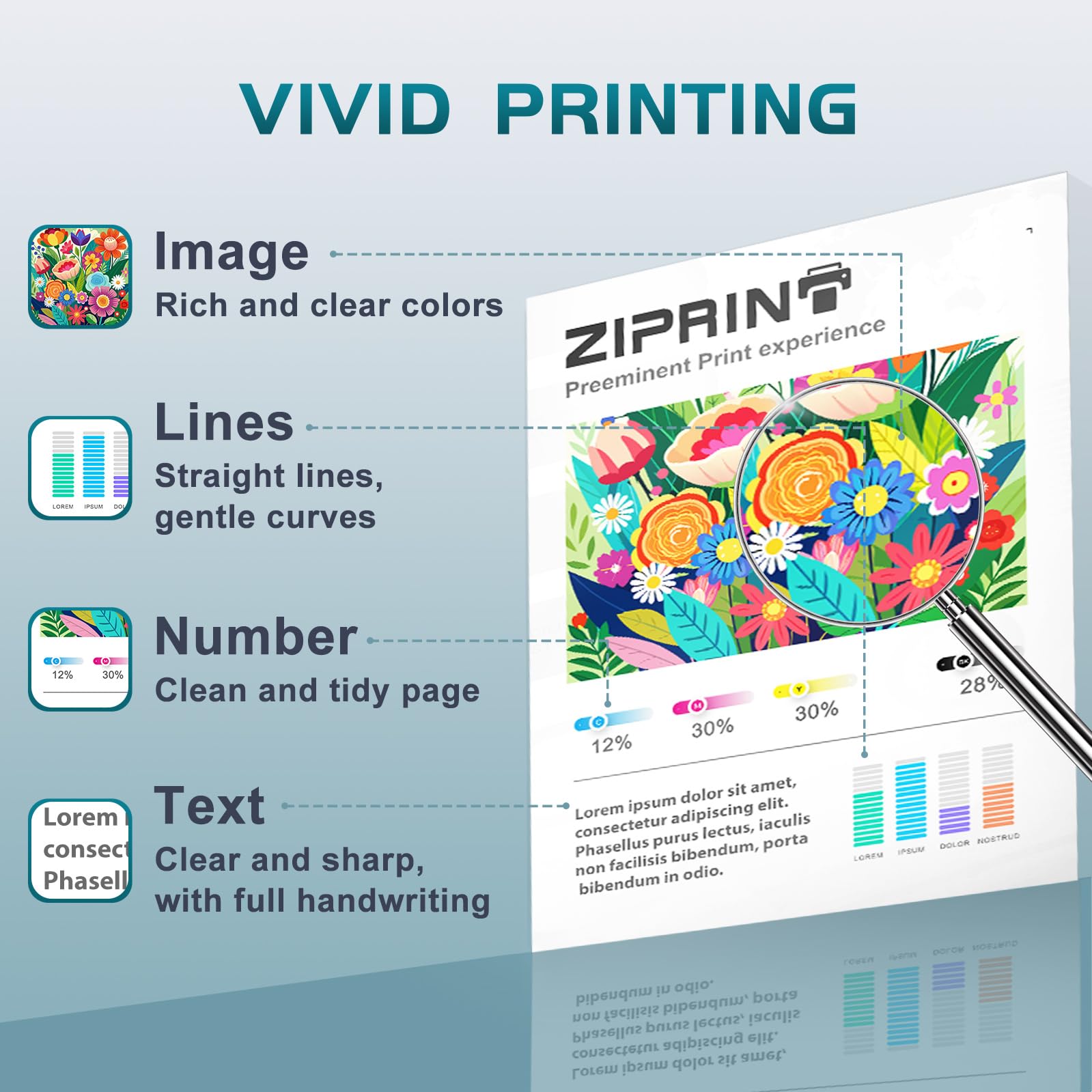 ZIPRINT LC521 XL Cartucce compatibili con Brother LC521 LC521XL, LC 521 XL per Brother DCP-J1260W, DCP-J1310DW, DCP-J1313DW, DCP-J1360DW, DCP-J1460DW (Confezione da 8)