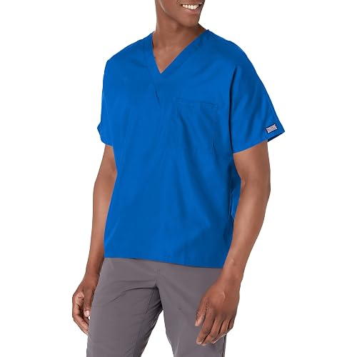 Cherokee Scrubs for Women and Men Unisex V-Neck Tunic Nursing Scrub Top with Chest Pocket, Tuckable Durable Fabric – 4777 | 1 Chest Pocket For Essentials, Traditional Fit, Durable Construction, Comfortable Knit Details, Easy Care, Tuckable Style