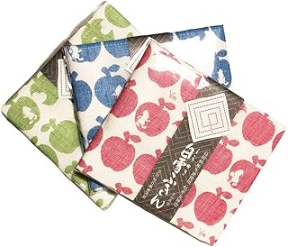 白雪ふきん 白雪友禅ふきん 白雪姫3色セット(ポムレッド・ポムグリーン・ポムブルー)