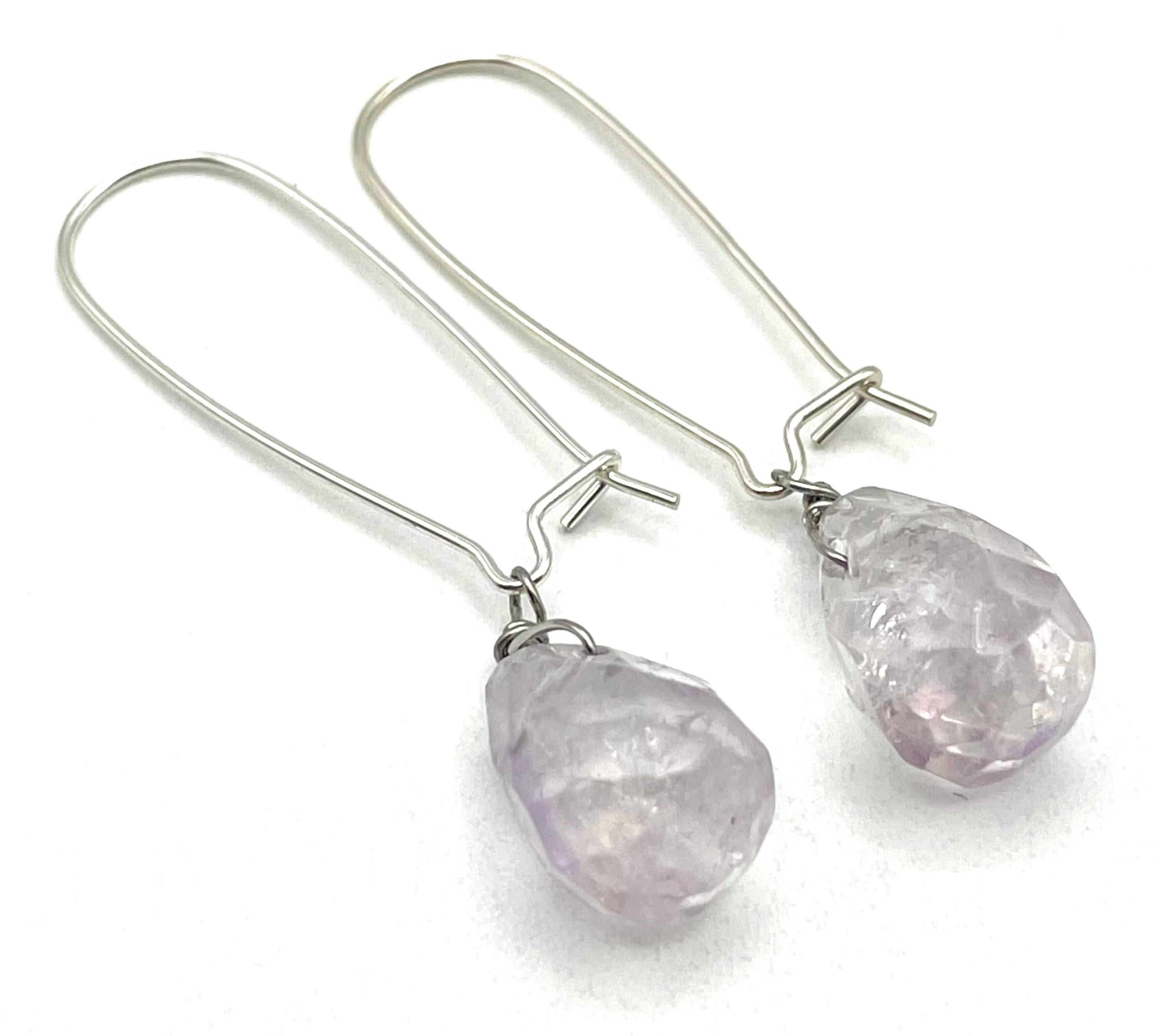 Boucles d'oreilles améthyste argent 925 anti-ternissement et chic - 10