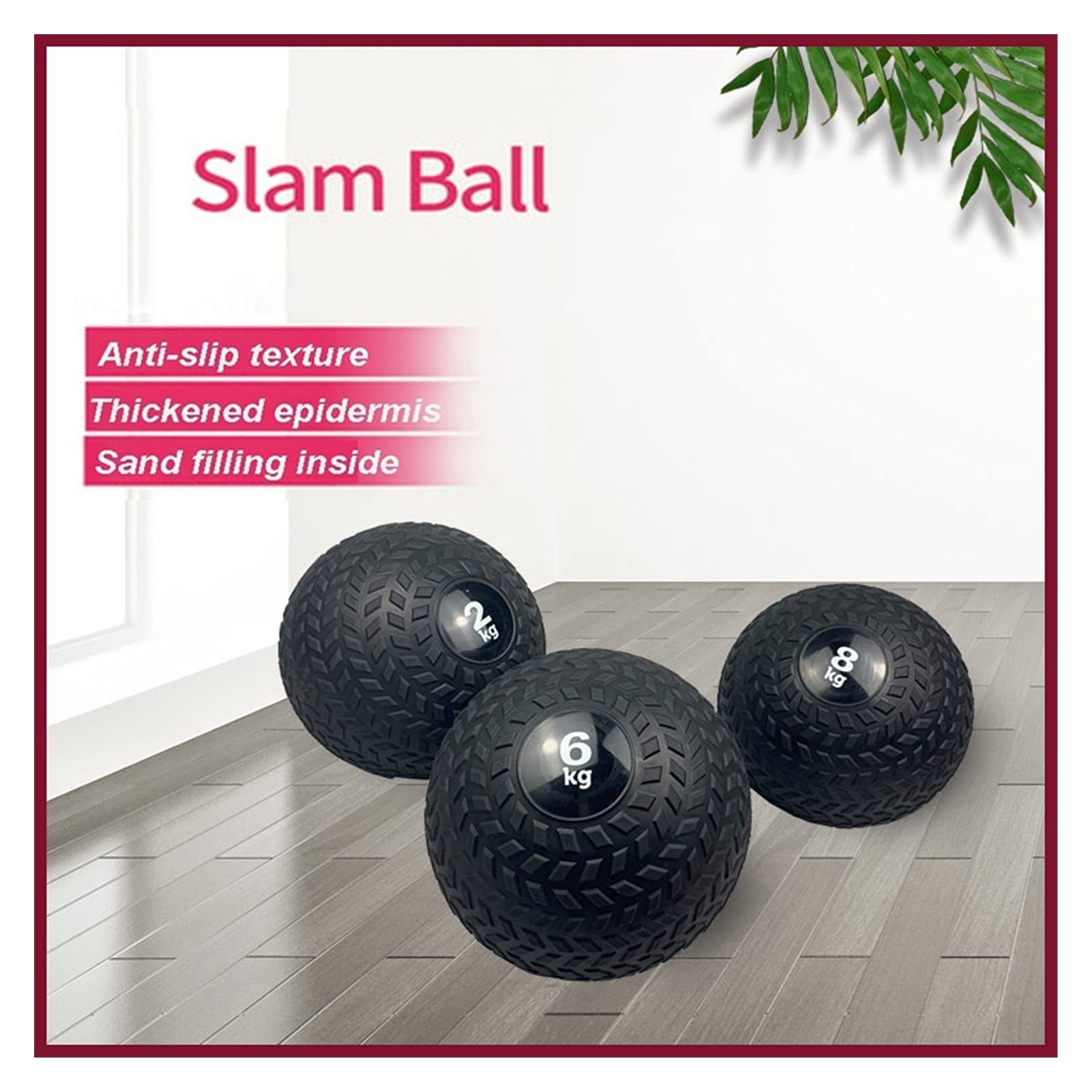 Palle mediche Palla Medica Palla da Slam, Palla da Allenamento da Lancio per Allenamento di Forza per Uomo Donna, Palla da Fitness Nera Strutturata A Basso Allungamento (Size : 10kg/22lb)
