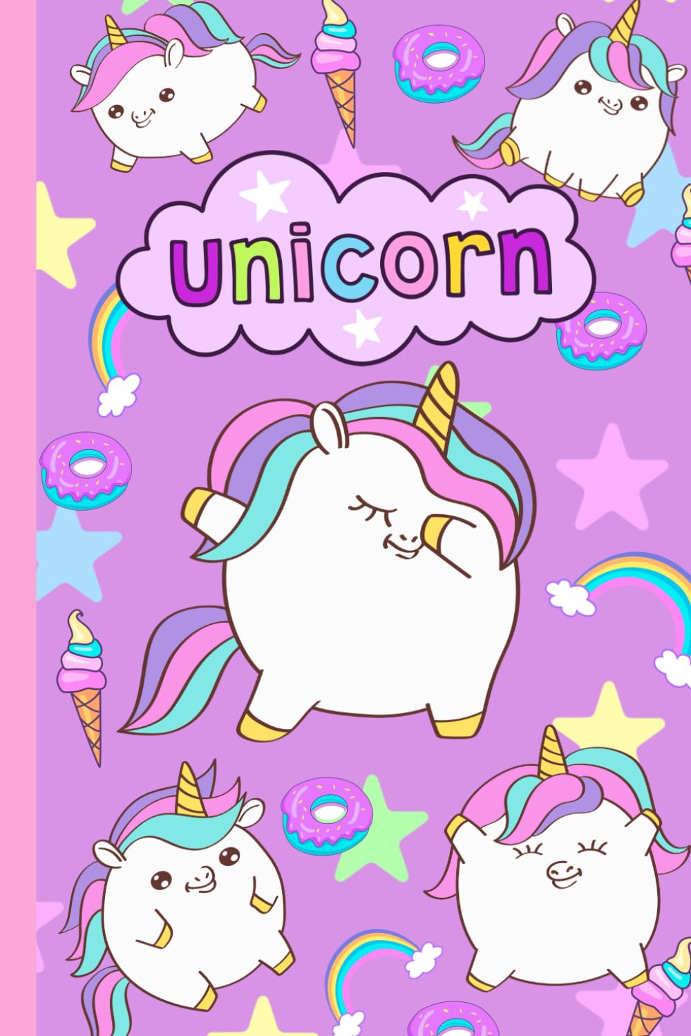Cute Chubby Unicorn Lined Journal