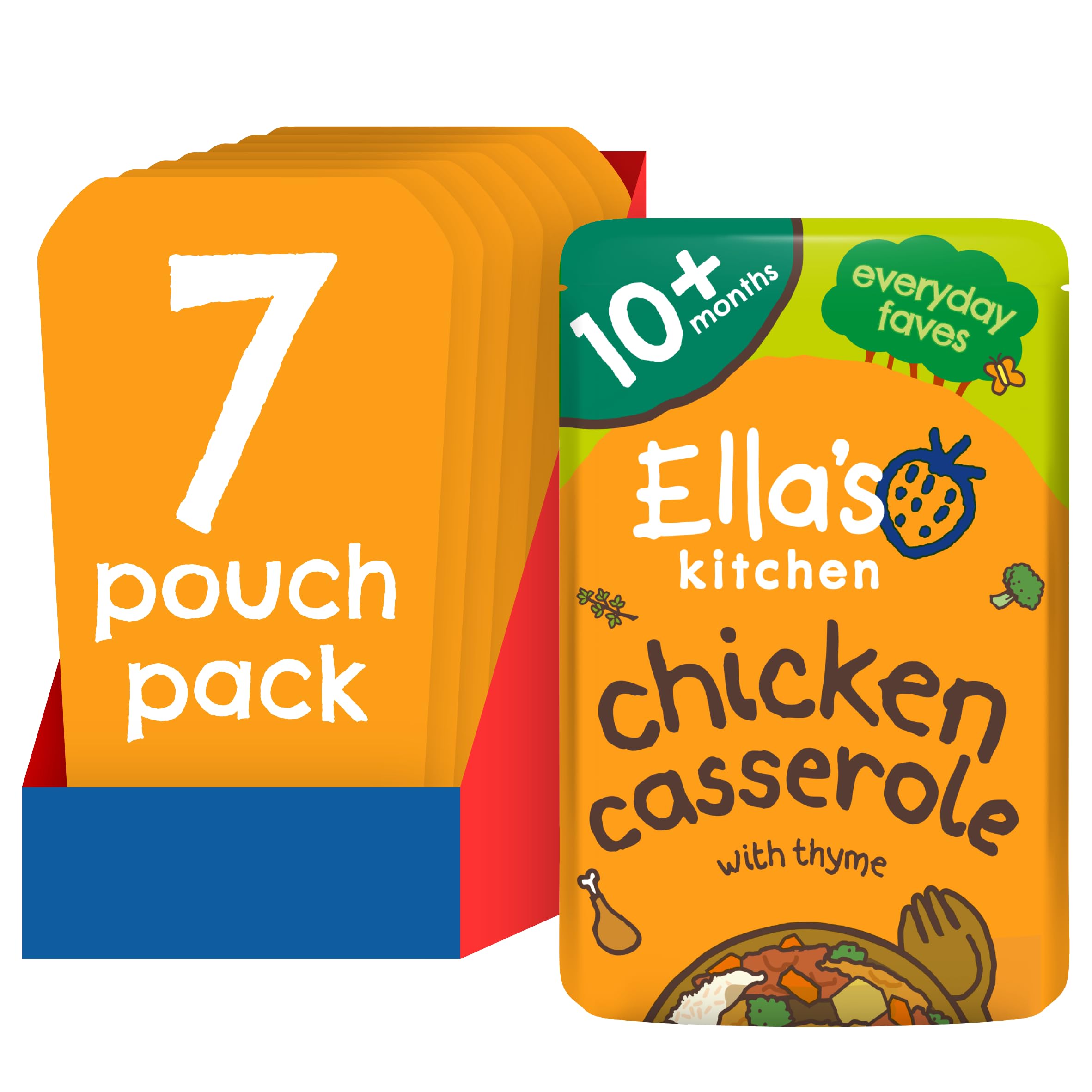 Ella's Kitchen Stage 3 from 10 Months Organic Chicken Casserole 190 g (Pack of 7)