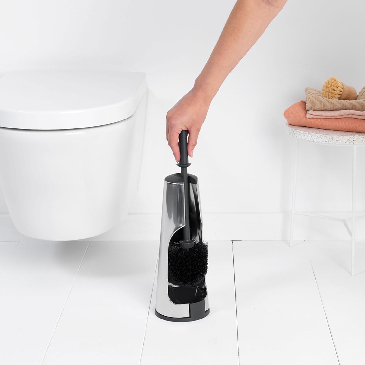 Brabantia 414640 Toilet Brush and Holder-Brilliant Steel, 1-Pack