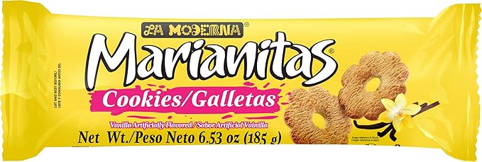 Amazon - La Moderna Vanilla Marianitas 6.53oz, Fun Snacks For Kids, Authentic Mexican Pecan Cookies, Galletas De Nuez Para Niños, Paquete De 20, Pack Of 20