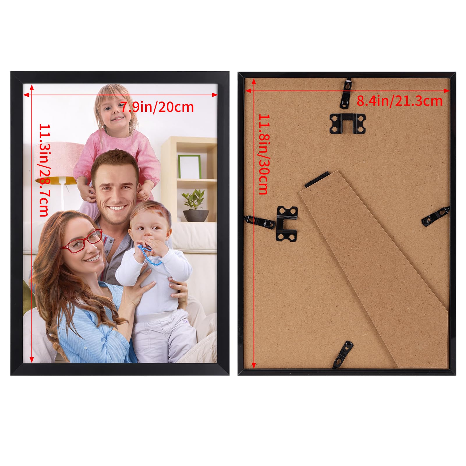 Giftgarden 12-delige set fotolijsten en certificaten, wit, A4, wand- en tafeldecoratie