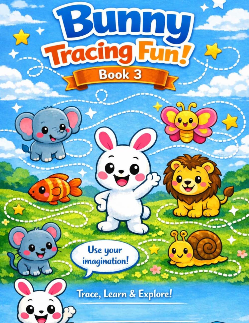 Bunny Tracing Fun Book 3: Trace Learn and Explore