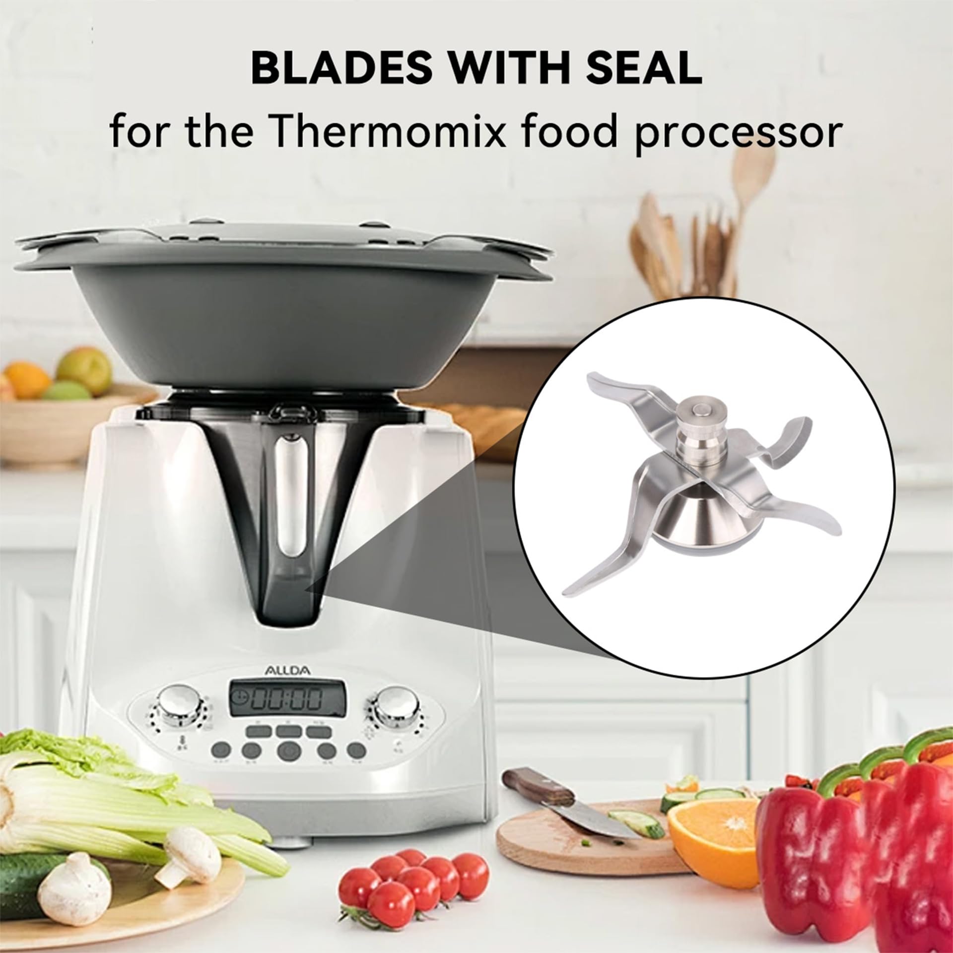 Ersatzklinge für Vorwerk Thermomix TM31, Ersatzteil für Thermоmix Messer TM31, TM31 Messer Kompatibel mit Vorwerk Thermomix TM31, TM31 Ersatzmesser, Hergestellt aus rostfreiem Stahl