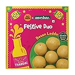 GO DESi Festive Duo Holi Gift Box | Besan Laddu and Thandai Combo | Made With Bilona-Churned A2 Ghee from Anveshan | Holi Sweets | Holi Gifting