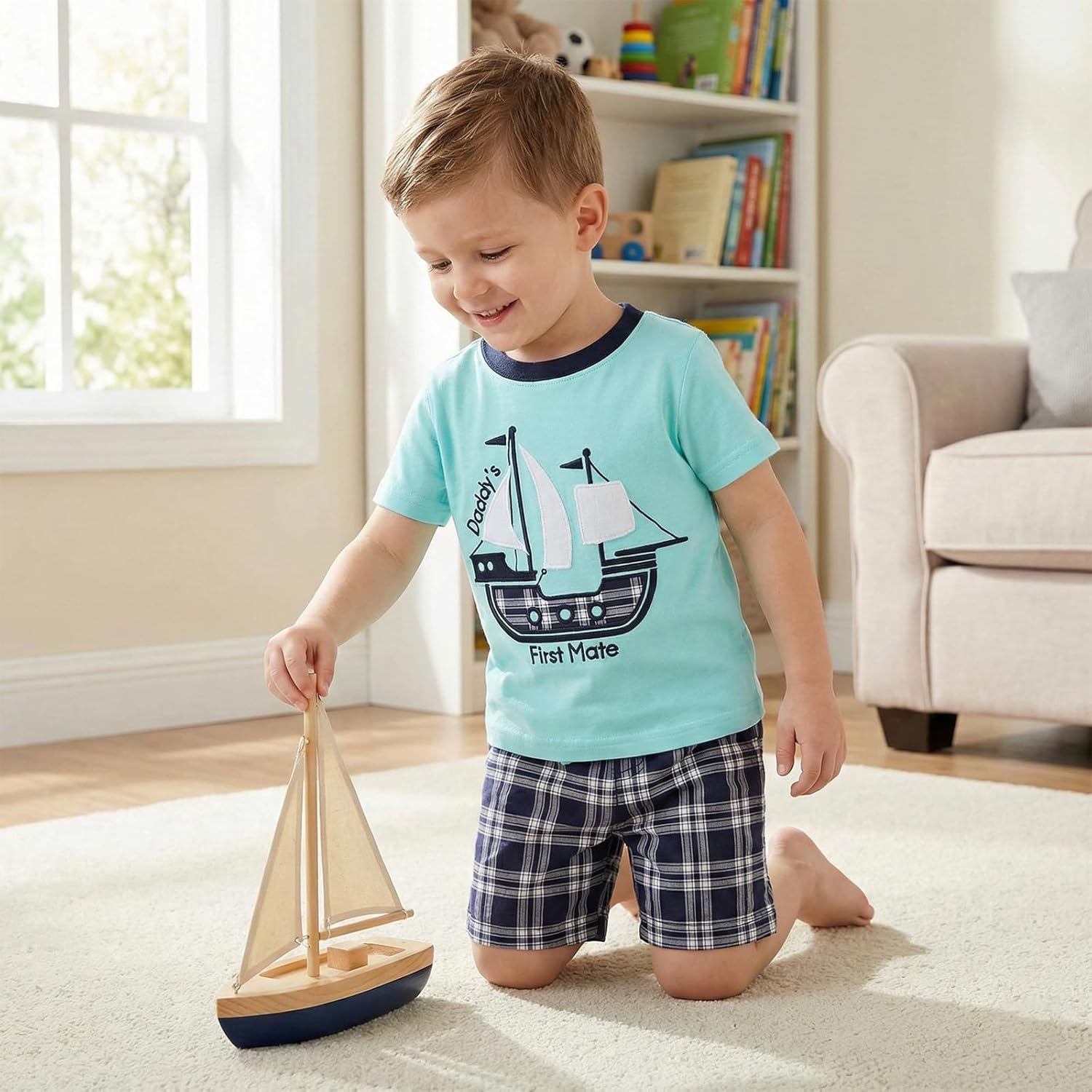 Bumeex Toddler Boys Cotton Clothing Sets Short Sleeve Tee and Shorts - Image 3