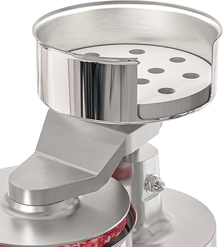 Miniatura 4 de KoolMore Prensa de hamburguesas para hamburguesas de 5 pulgadas, máquina formadora manual de acero inoxidable para alimentos personales y