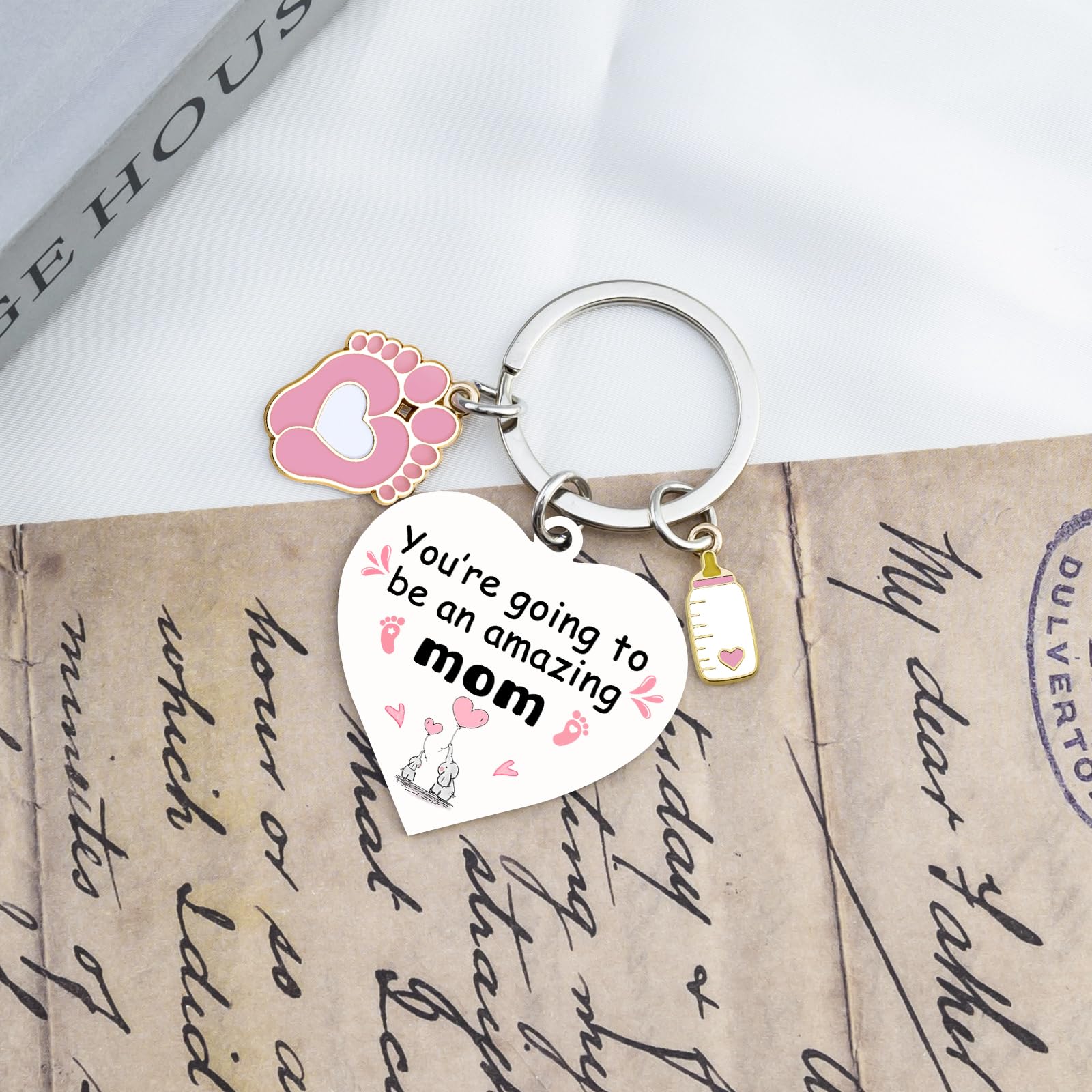 First Mothers Day Keychain Gift For New Mom Pregnancy Gifts For Expecting Mom Pregnant Women First Mama Pregnant Friends Pregnancy Postpartum Gift New Mom Gifts Mothers Day Gift For Wife Key Ring
