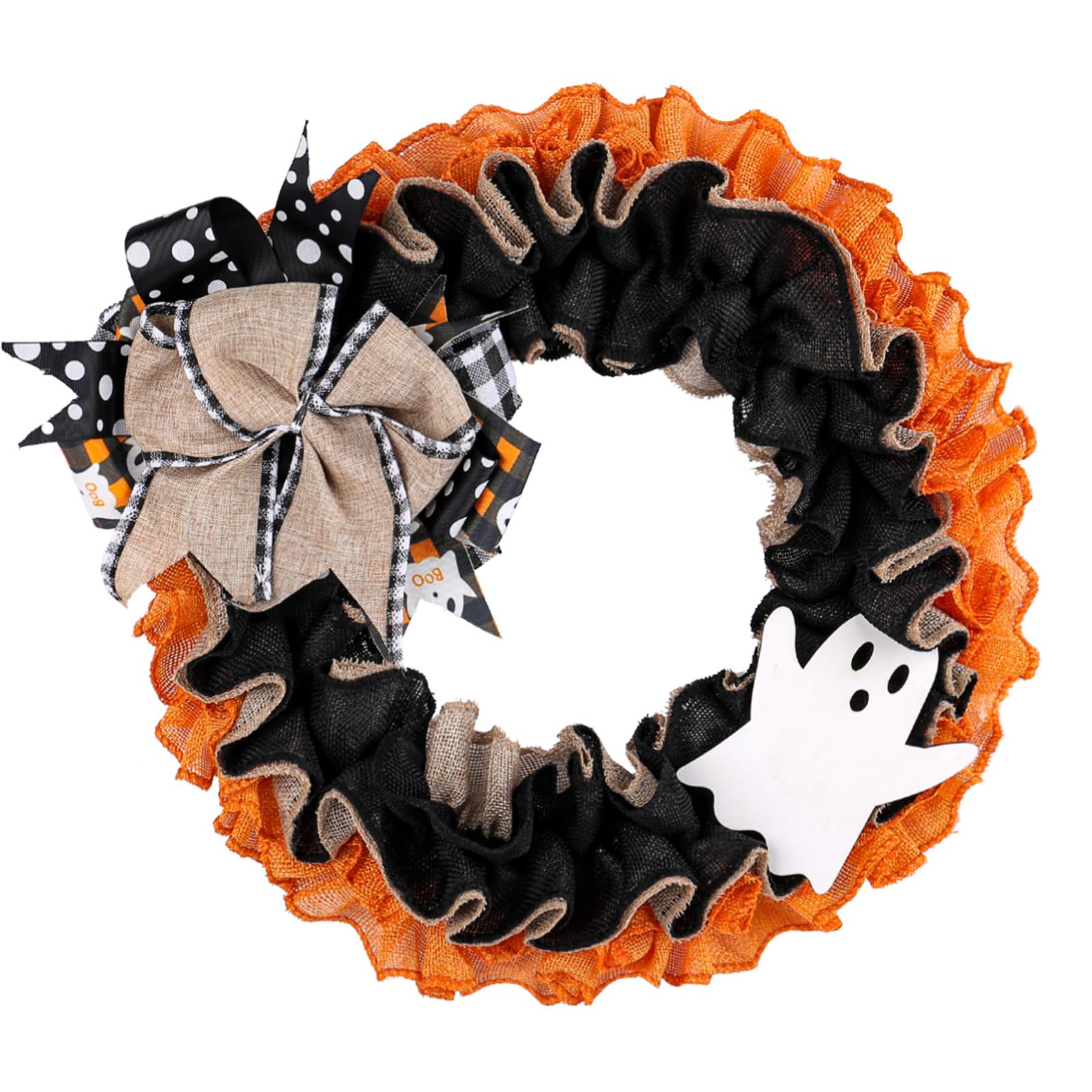 Kalttoy Artificial Wreath Halloween Party Wreath Hanging Ornaments for Window Front Door, Yard Indoor and Outdoor Decorations Eye Catching Ornaments