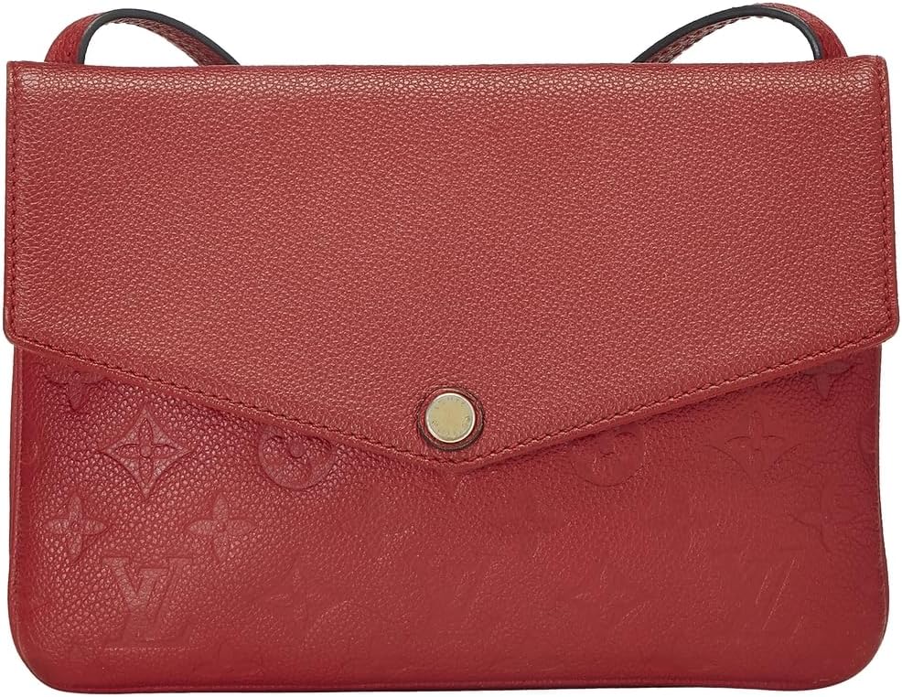 Louis Vuitton Women's Pre-Loved Empreinte Twice Wallet on Chain, Red, One Size