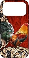 Vista 22 de Flowers Leaf Floral Rooster Wood PC Funda para iPhone 17