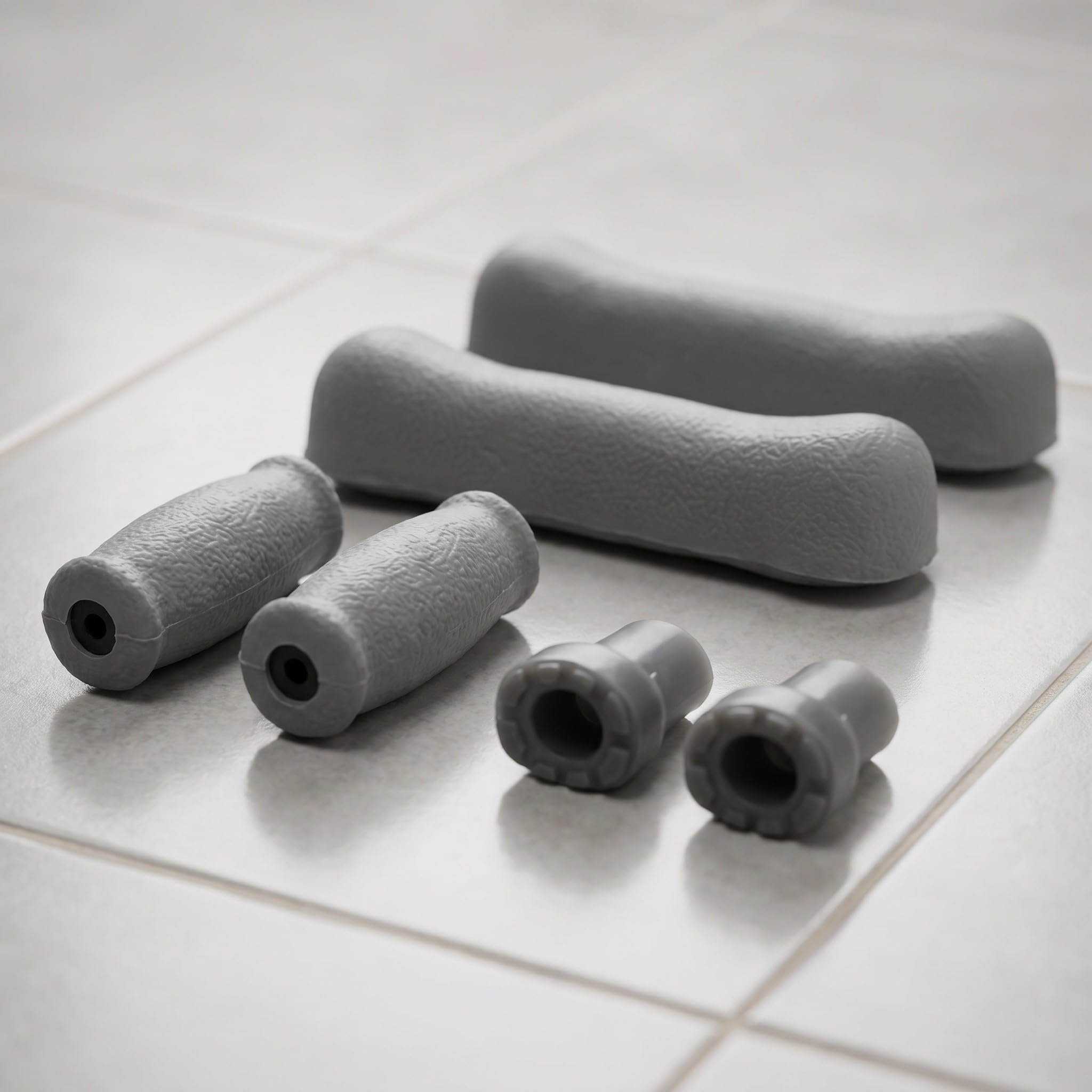 Lurrose Set di 2 cuscinetti per stampelle: impugnature, tappi per i piedi, | Imbottitura antiscivolo di ricambio per stampelle, accessori per bastoni da passeggio per anziani