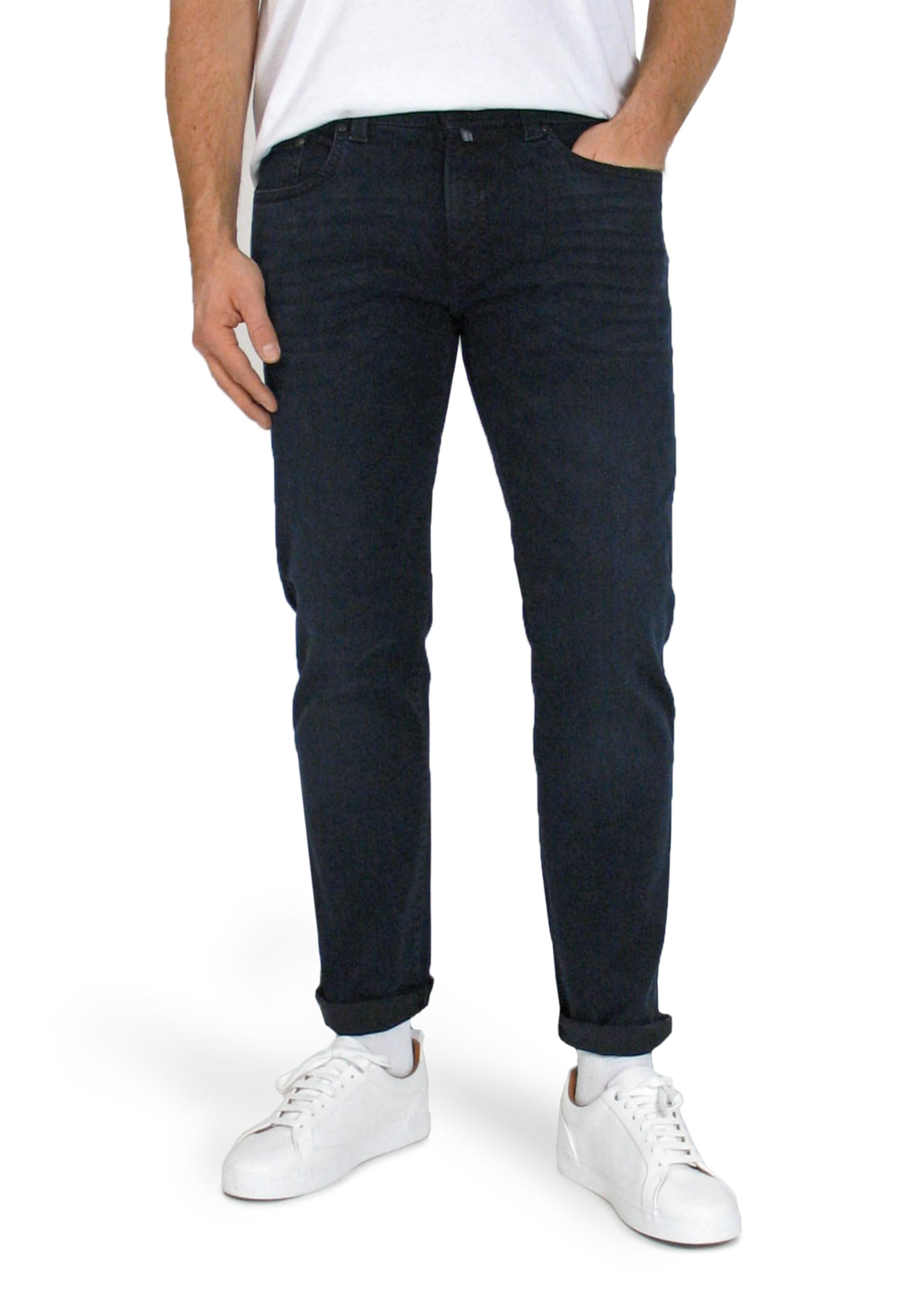 Pierre Cardin Herren Lyon Tapered Futureflex Strech Denim Jeans, deep Blue Used Buffies