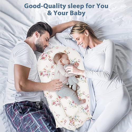 Miniatura 6 de Funda para tumbona de bebé Dockatot Deluxe + | 100% algodón hipoalergénico recién nacido funda de repuesto (solo funda) (rosa)