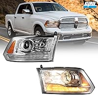 Vista 1 de CPW Faros delanteros aptos para Dodge Ram 1500 2500 3500 2013-2018 con luz de posición LED de fábrica, conjunto de lámparas de cabeza de proyector