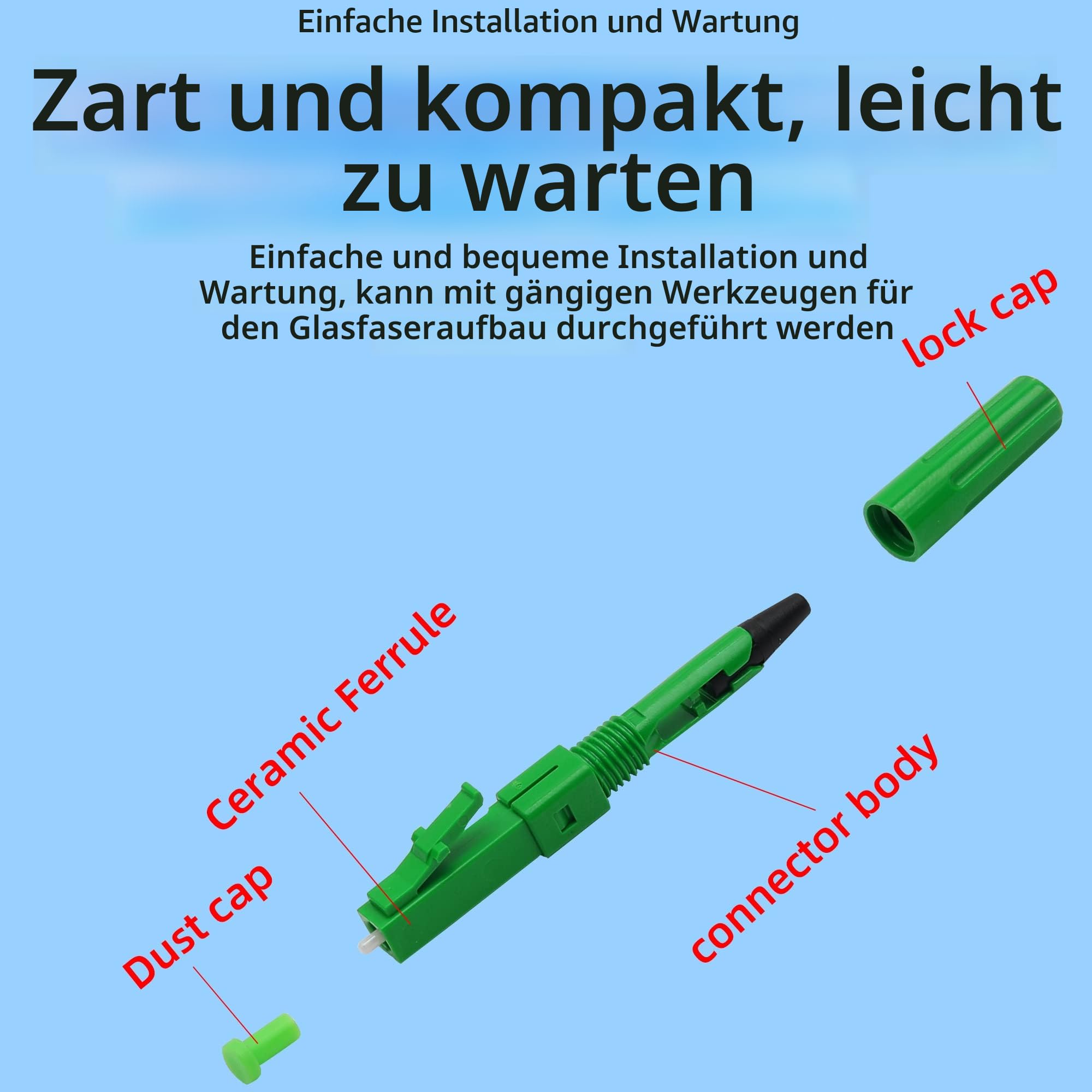 Cruiser FTTH Single Mode Schnellverbinder LC UPC/APC Fasermontage 5 Stück