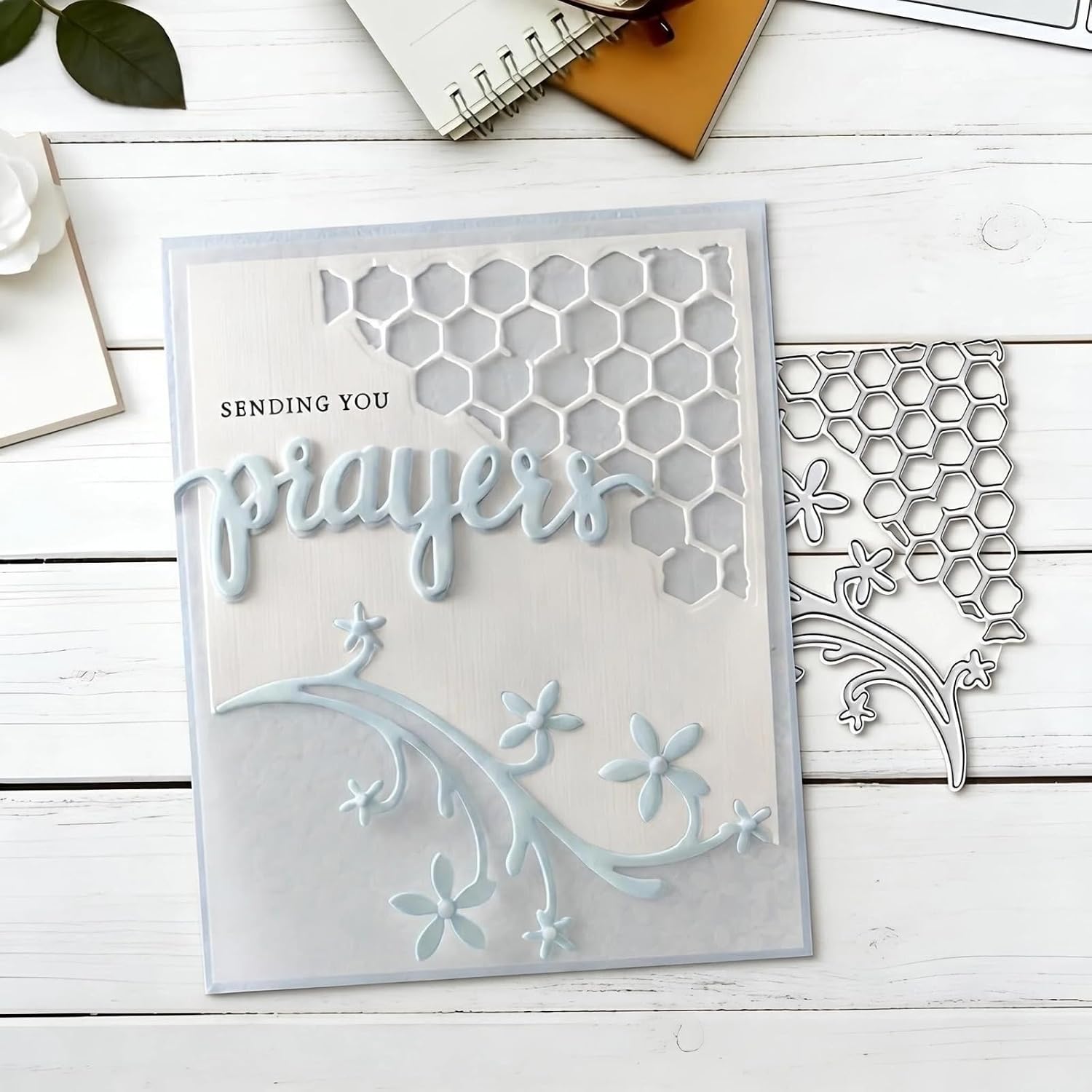 ZECNG Flower Frame Die Cut, Metal Flowers Border Cutting Die for DIY Scrapbook Photo Album Decorative Embossing Paper Card, Metal Card Making Supplies