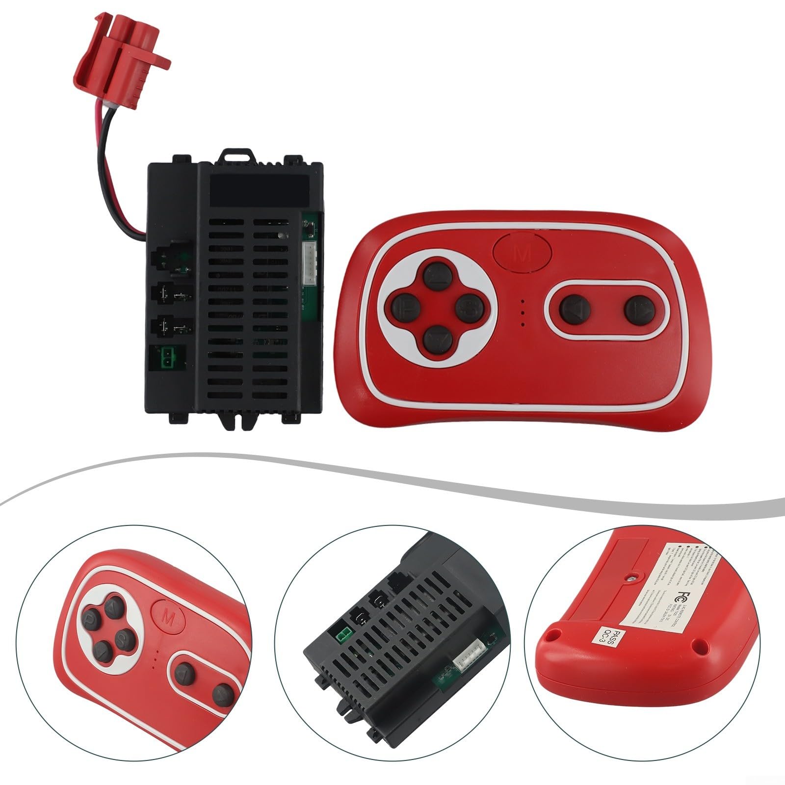 HpLive 2 pezzi RX71 12 V telecomando e ricevitore per bambini veicoli elettrici, 2,4 G compatibile Bluetooth, scatola di ricambio in ABS e