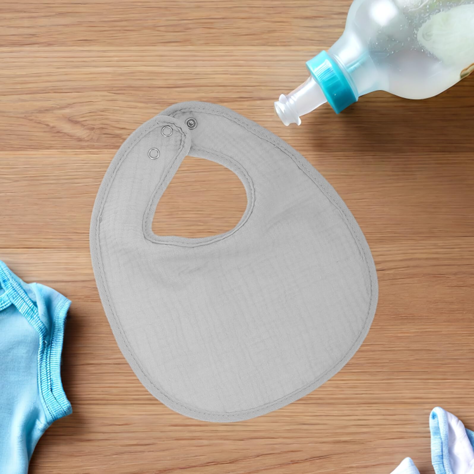 Baberos para Recién Nacidos Tipo Bandana 10 Piezas Doble Capa de Algodón Forma de U Ajustable Unisex para Alimentación y Dentición Adecuado para Bebés y Pequeños