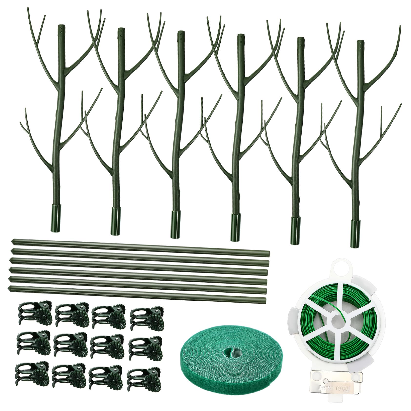 SUPVOX Tuteurs pour Plantes Monstera Tiges De Support Et Pinces à Fleurs Kit De Tuteurs pour Plantes Intérieur Jardin