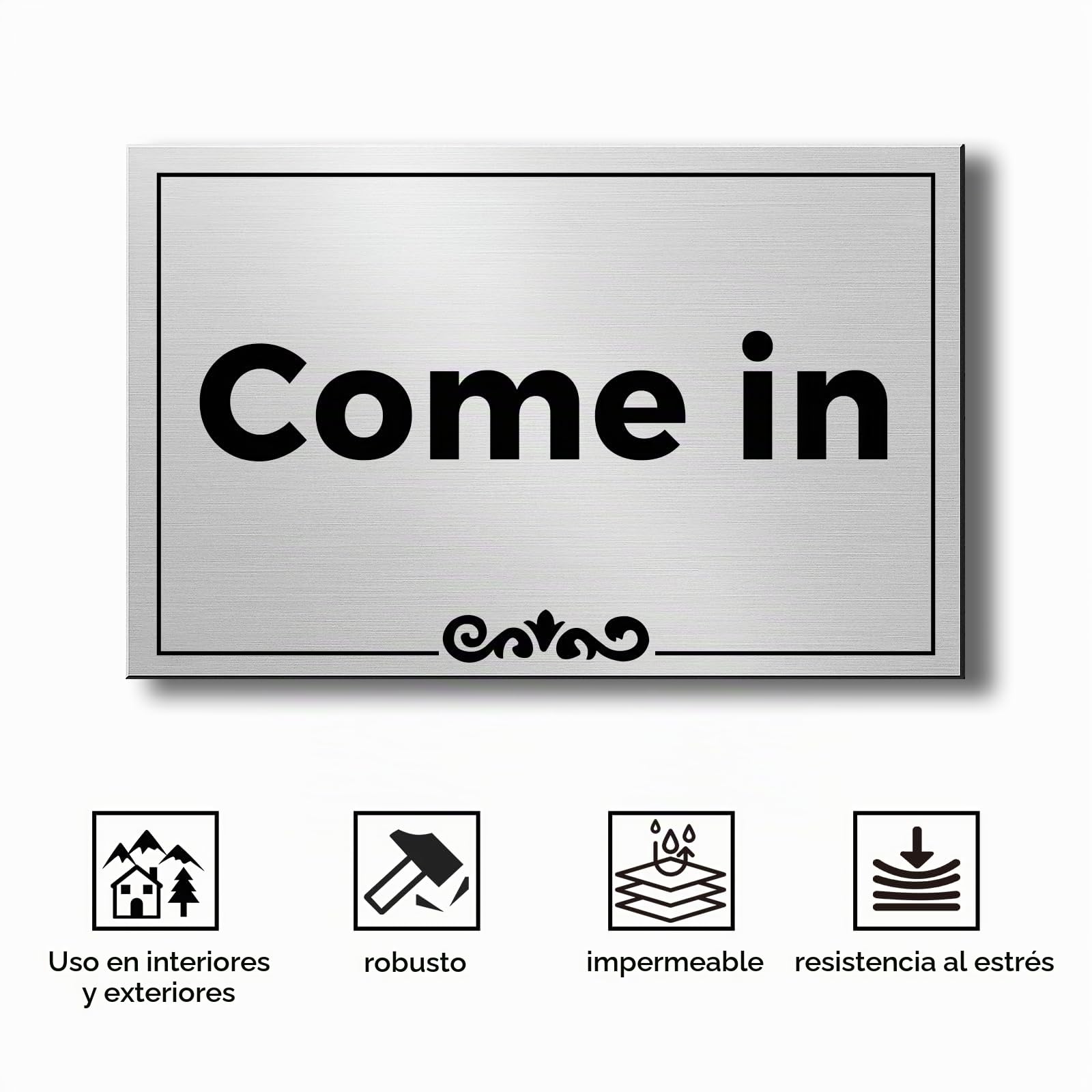 Letrero de metal personalizado para exteriores, placa de puerta grabada personalizada, placa de nombre personalizada para oficina y hogar, regalo personalizado único, placa de metal personalizable