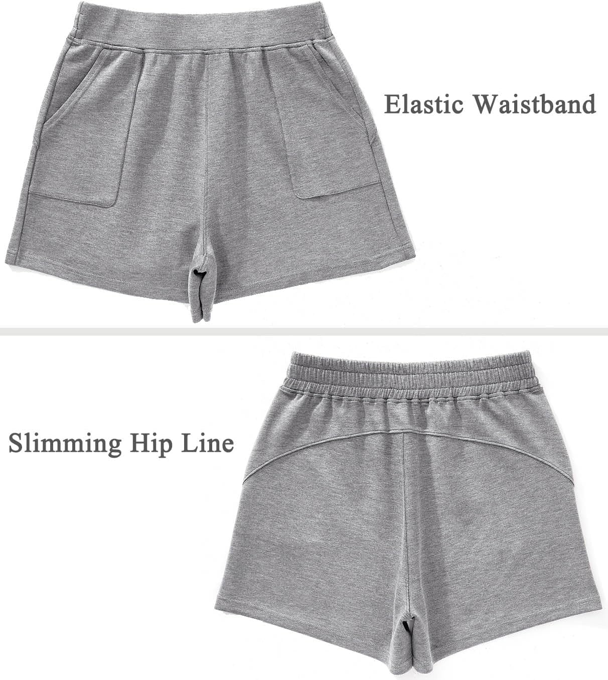 OMKAGI Athletic Sweat Shorts Women High Waisted Summer Lounge Shorts with Pockets - Image 4