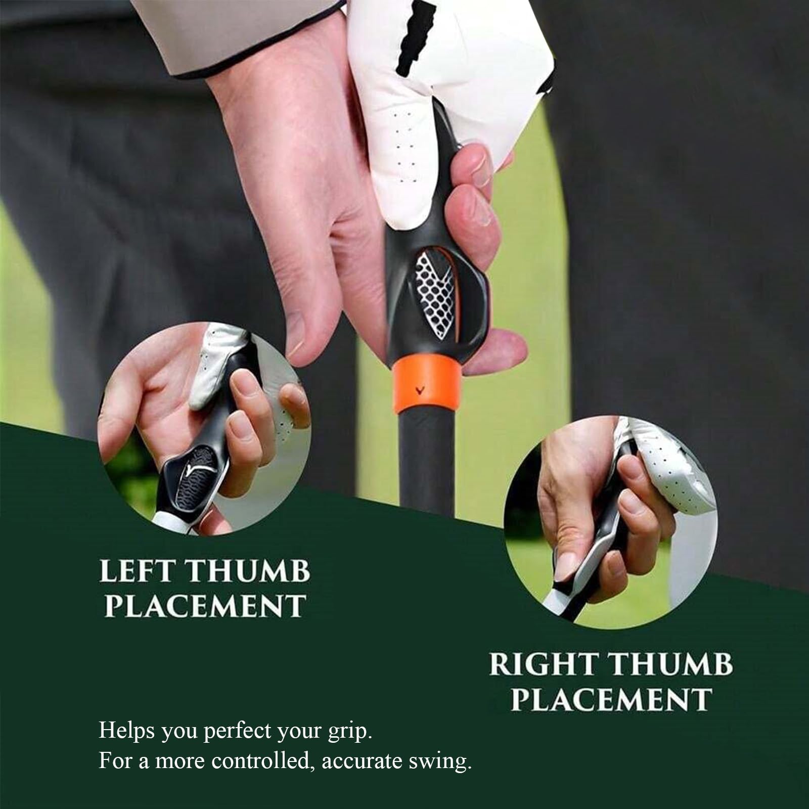 Entrenador de agarre de golf, simulador de swing para posicion correcta de la mano